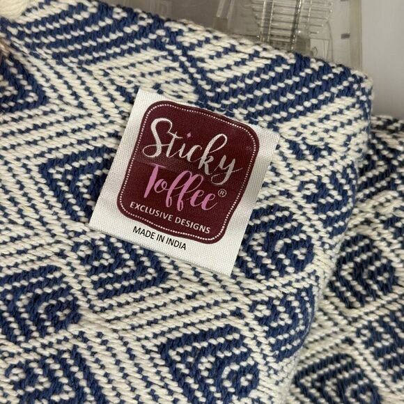 Sticky Toffee Cotton Woven Placemats Fringe Set 4 Boho - Picture 3 of 6